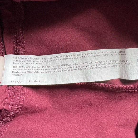 MARIKA Tyra Jogger Size Medium Pants Red/Wine Pockets Cuffed Ankles Drawstring - Picture 9 of 16